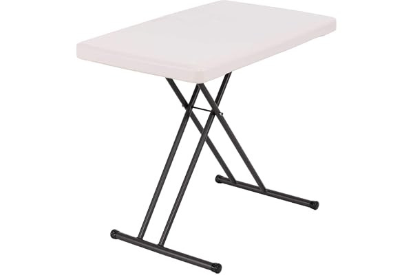 Livstid 76 cm justerbar höjd personligt bord, mandel