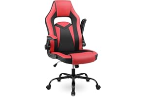 Youhauchair Sedia Gaming Economica, Sedia da Gaming con Braccioli Pieghevoli, Sedia Scrivania in Pelle PU, Poltrona Gaming per Casa e Ufficio, Sedia Ufficio Ergonomica Fino a 150 kg