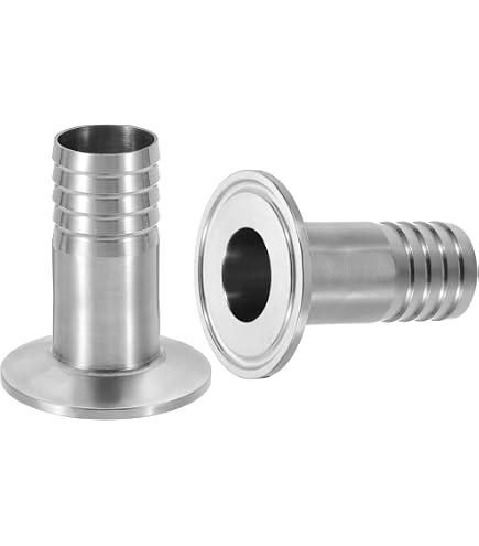 PATIKIL Coude 90° Tri Clamp Vers Barbe 5/8" – Raccord Inox 304 Ferrule 50,5 Mm (1.5") Pour Brassage & Tuyauterie Propre