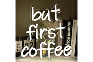 XJNOLGXIQU But First Coffee Neon Light Coffee Neon Light Sign LED Cafe Neon Sign USB Coffee Sign for Cafe Restaurant Bar Live Music Party Decoration Birthday Gift Wall Decoration