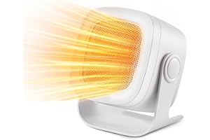 HyAdierTech Chauffage Soufflant, PTC Mini Chauffage Electrique Oscillation à 90°, Chauffage électrique avec 2 Modes, Chauffage d'appoint Compact, Portatif Chauffage pour Salon, Chambre et Bureau