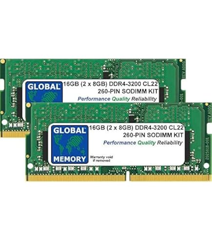 32GB (2 x 16GB) DDR4 3200MHz PC4-25600 260-PIN SODIMM MEMORY RAM