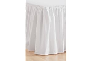 Jotex Zack Volant Betthusse - 100% hochwertige Bio-Baumwolle Bettrock, Höhe 60 cm - Weiß, 140 x 200 cm