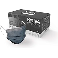 Hyjiva 4-ply, Ear Loop, Nose Strip, BFE/PFE/VFE > 99%, CE and ISO Certification with Activated Carbon Disposable Face Mask (Pack of 50)