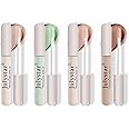 4PCS Make Up Liquid Concealer Full Coverage Under Eye Concealer Long Lasting Waterproof 4 Colour Corrector,Lightweight Hydrating Concealers & Correctors for Dark Circles,Cruelty Free