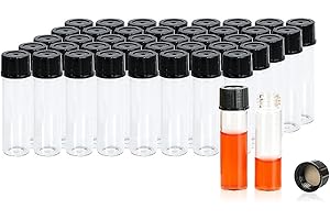 ALWSCI 144 Pezzi 8ml Flaconi Campioni Vetro Trasparente Bottiglie di Vetro di Campionamento con Tappo a Vite, PTFE Naturale/Fodera in Silicone Bianco Contenitori di Campione 17x60mm