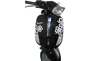 GRAFIX WERBUNG U. DESIGN Set de pegatinas de hibisco de vinilo para moto Vespa S Roller y Scooter