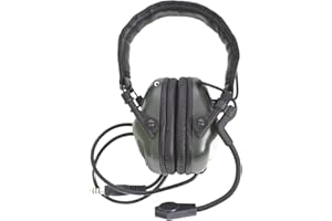 Earmor Cuffia universale M32 con isolamento acustico NRR 22, completamente regolabile – Oliva [M32-FG], fogliame verde, L