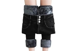 riou Leggings Forro Polar Mujer Térmicos Invierno Pants Thick Warm Fleece Lined Elásticos Forrado de Terciopelo Talla Grande Pantalones Térmicamente Pantalones de Yoga Felpa Forro Polar Grueso