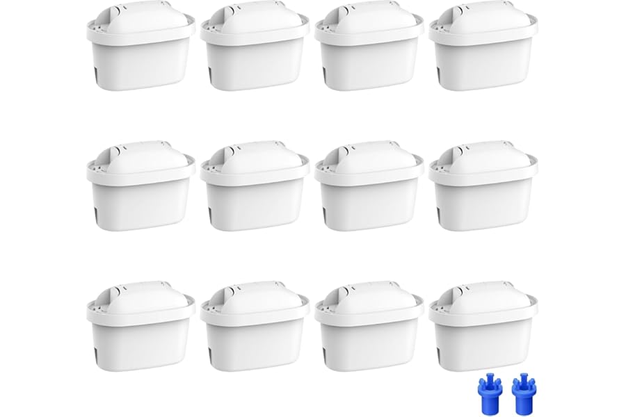 Waterdrop Water Filter Cartridges, Replacement for Brita® Maxtra+® Plus, Maxtra Pro® All-in-1, Compatible with Brita® Marella® Jug and Kettle, Reduce PFAS, PFOA/PFOS, TÜV SÜD, NSF Certified (12)