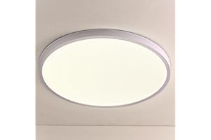 ONEGLOBAL MASLED,Plafoniera a LED ultra sottile da 24 W, super luminosa, 2160 lm, 4000 K-bianco naturale, montaggio a filo (2 cm),risparmio energetico dell'80% per interni di casa, bagno, ecc.,Non dimmerabile