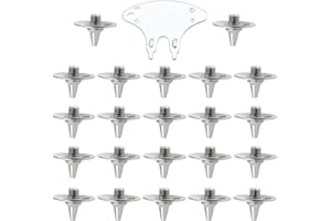 Be In Your Mind Lot de 22 crampons de cricket de rechange en métal avec clé pour chaussures de cricket légères, chaussures de golf, diamètre du filetage 5,7 mm, Argenté.