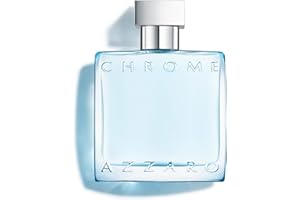 AZZARO Chrome - Eau De Toilette Homme - Hespéridé Aquatique Boisé - Feuilles de Maté, Bergamote & Musc Transparent - Tenue Longue Durée - Spray Vaporisateur