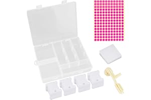 LYTIVAGEN 120 Pcs Coudre Bobines Bobines Set Bobines De Fil À Broder en Plastique avec 165 Pcs Etiquettes Autocollantes Vierges Pour Ranger Des Fils, Des Aiguilles, Des Feutres ou d'autres Outils