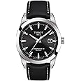 Tissot mens Gentleman Stainless Steel Dress Watch Black T1274071605100