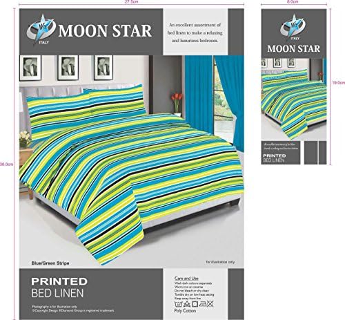 Green &amp; Blue Duvet Cover Set Quilt Bedding Set With 2 Pillow Case All Size Single, Double &amp; King Bedsheet Set (Double)