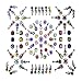 HUGE FESTIVAL BINDI PACK APROX 70 MUTLICOLOURED DIAMANTE BRIDAL TIKKA FANCY DESIGNER TATTOO BODY FACE GEMS JEWELS JEWELLERY ART (NB04)