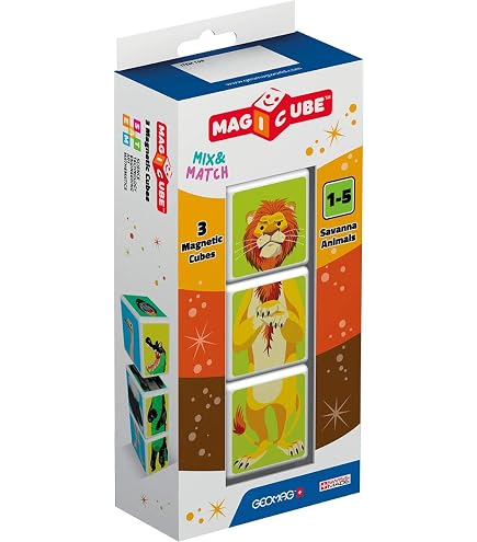 Geomag Magicube People Mix And Match - 6 Cubi Magnetici Per Bambini 3+ - Gioco Costruzioni - Foto 2