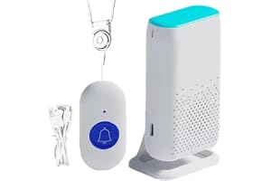 Trådlös Caregiver Personsökare - Fjärrkontroll Call Button Assistance, Compact Alert System | Mångsidig trådlös tryckknapp trådlös summer Life Alert 4 nivåer Volym för hemtjänst, omvårdnad