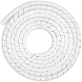 AGPTEK Cable Management Cover, 6m (4-16mm) and 4m (6-19mm), Protective | Total 10 meters, cable gutter organizer, flexible ca