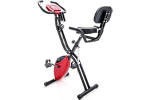 Merax Vélo d’Appartement,avec 10/8 Niveaux de résistance,Console LCD et système de Tension,avec Dossier,capteur,vélo d'intérieur Merax Vélo d’Appartement,avec 10/8 Niveaux de résistance,Console LCD et système de Tension,avec Dossier,capteur,vélo d'intérieur