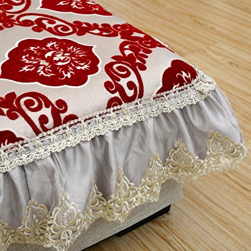 HDVHXVHJWCXHXF Swan Lake Continental Sofa Towel-blue/Red/Beige Sofa Towel/Sofa Cushions/Fabrics,Anti-skidding,Thick Four Seasons Pad-C 90x80cm(35x31inch)