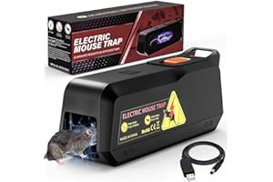 HAZENS Elektrische Mausefalle, Rattenfalle Elektrisch Eine Hochspannung von 1800 V tötet Mäuse sofort und schmerzlos, Mausefalle für Drinnen, Küche - Wirksam für Kleine Mäuse