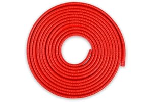 Tuokay 32.8ft 10m Car Door Protectors without Stick, Rubber Covered U Shaped Spring Steel Edge Protection Strip, Door Edge Trim Strip (Red)