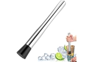 YIFLorine TANG Edelstahl Cocktail-Stößel, 21CM Multifunktional Muddler Stössel Mojito Stampfer, Cocktail Muddler für Küche, Bar, Restaurant