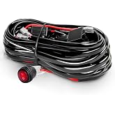 Gebildet 12V On-Off Switch Power Relay, 2 Wires Blade Fuse Waterproof, 16AWG LED Light Bar Wiring Harness Kit for LED Work Li