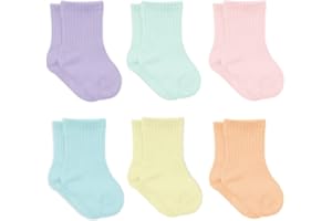 bistyle Baby Grip Ankle Socks 6 Pairs | Newborn Infant Toddlers Socks Organic Cotton | Kids Boys Girls Ankle Socks