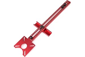 DBREAKS Staffa per fresatura 4 in 1 in lega di alluminio, Supporto per Scanalature di Fresatura, Maschera di Taglio Circolare per Utensile Fresa, per fresatura per router, fresatrice (Bordo dritto)