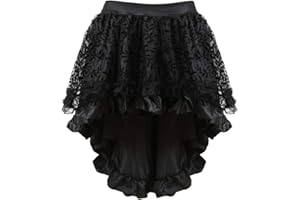 Grebrafan Steampunk Skirt for Corset Women