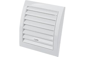 LIRAST 150 x 150 mm biała kratka wentylacyjna z ochroną przed owadami - tworzywo sztuczne kratka zamykająca z suwakiem