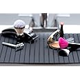 Top-it Sink Mat for More Counter Space. Rollable Sink Cover. Makeup Organizer Mat. Must Have Bathroom Accessory.… (Black)
