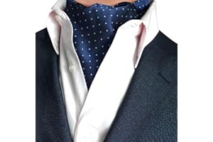 STTLZMC Cravatta Uomo Paisley Floreal Ascot Fazzoletti Tessuto in Seta Matrimonio Business