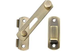 Sayayo Serratura Porta Chiusura Della Porta Chiavistello per Porta in Legno Chiavistello piccolo, Acciaio Inossidabile Bronzo, EMS9500-Q