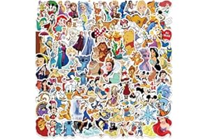 TACOMEXI 100pcs Rôles de dessins animés mixtes autocollants en vinyle pour bouteilles d'eau gobelet bagages planche à roulettes pare-chocs scrapbook tasse, autocollant cadeau pour enfants adolescents adultes