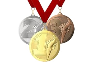 Larius 3 medaglie vincitori in metallo premium per sport, competizioni, medaglie numeriche 1 2 3 posti