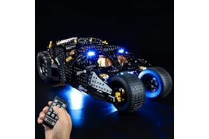 Hosdiy Télécommande Jeu de Lumière pour (Batman la Batmobile Tumbler) Modèle - Compatible avec Lego 76240 - LED Lumiere Kit (Seul Lumière, sans Modèle)
