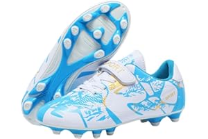 Mateju Botas de Fútbol para Niños, Zapatos de Fútbol Cesped Artificial Zapatillas Deportivas Aire Libre Formación, Transpirable Zapatillas de Fútbol Adolescentes 28-39