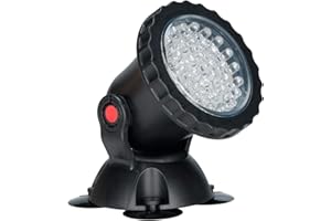 COVVY Waterproof Underwater Spot Lights Multicolour RGB Aquarium Lights with Remote Control for Garden Pond Fish Tank Swimming Pool,UK Plug (Set of 1 Light)