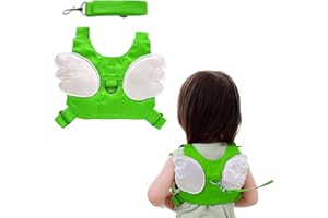 XFentech 1.5m/ 59 pollici Zaino sicurezza cablaggio per Bambini, Guinzaglio Anti-perso per Bambini con Cinturino di Sicurezza, Viaggiare Helper per Bambina e Bambino, Verde