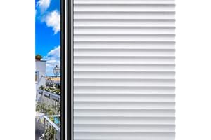 DUOFIRE Privacy Window Film Decorative Window Sticker Frosted Non Adhesive No-Glue Static Cling Glass Film Anti-UV Film (30cm X 120cm, DP040)