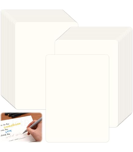 DJP Cartoline Bianco A6 In Cartoncino 300 G/m² - 50 Fogli Spessi Per Biglietti Da Visita, Schede Flash, Inviti E Fai Da Te