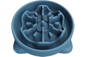 TOKAYIFE Slow Feeder Dog Bowl Large, 27cm Dog Food Bowl Dog Anti-Choking Bloat Stop Puzzle Healthy Eating Bowl(Large, Blue)