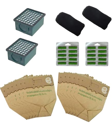 S&G Super SCORTA – Sacchetti Filtro Per Aspirapolvere Folletto VK 130 E VK 131, Alta Qualità, Confezione Multipla