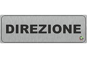 SOCIAL CRAZY TARGHE ADESIVE ALLUMINIO 16x5 cm- Targhette Autoadesive, Impermeabili Lavabili, uffici, Pub, Banche, aziende, ufficio (DIREZIONE)