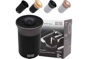 GC German Couture Stickbecher Auto-Aschenbecher kompatibel mit IQOS ILUMA PRIME TEREA Sticks u. Heets-Sticks + Glo Hyper Pro Air neo-Sticks Zubehör u. für PLOOM, schwarz/grau