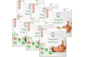 Marchio Amazon - Mama Bear Pannolini Eco, Taglia 2 (3-6kg), Bianco, 180 Unità (6 confezioni da 30)
